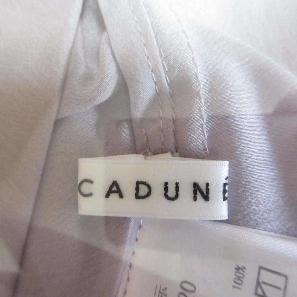 美品 CADUNE カデュネ デザインスリーブ 長袖 シアーブラウス