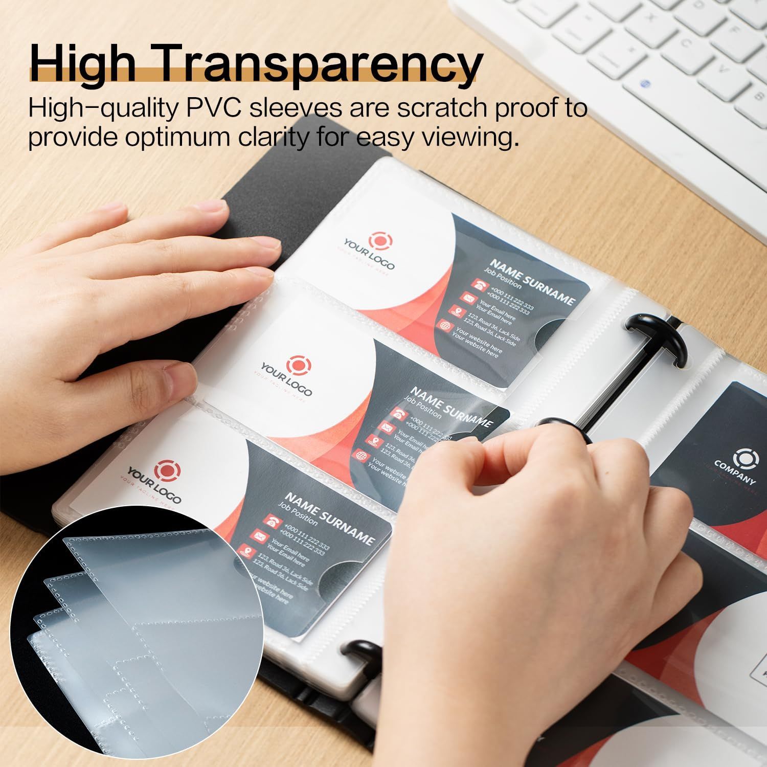  ビジネス名刺整理 大容量 ファイル 名刺入れ ブラック 収容 名刺ホルダー deli カードホルダー 名刺管理 文房具 事務用品