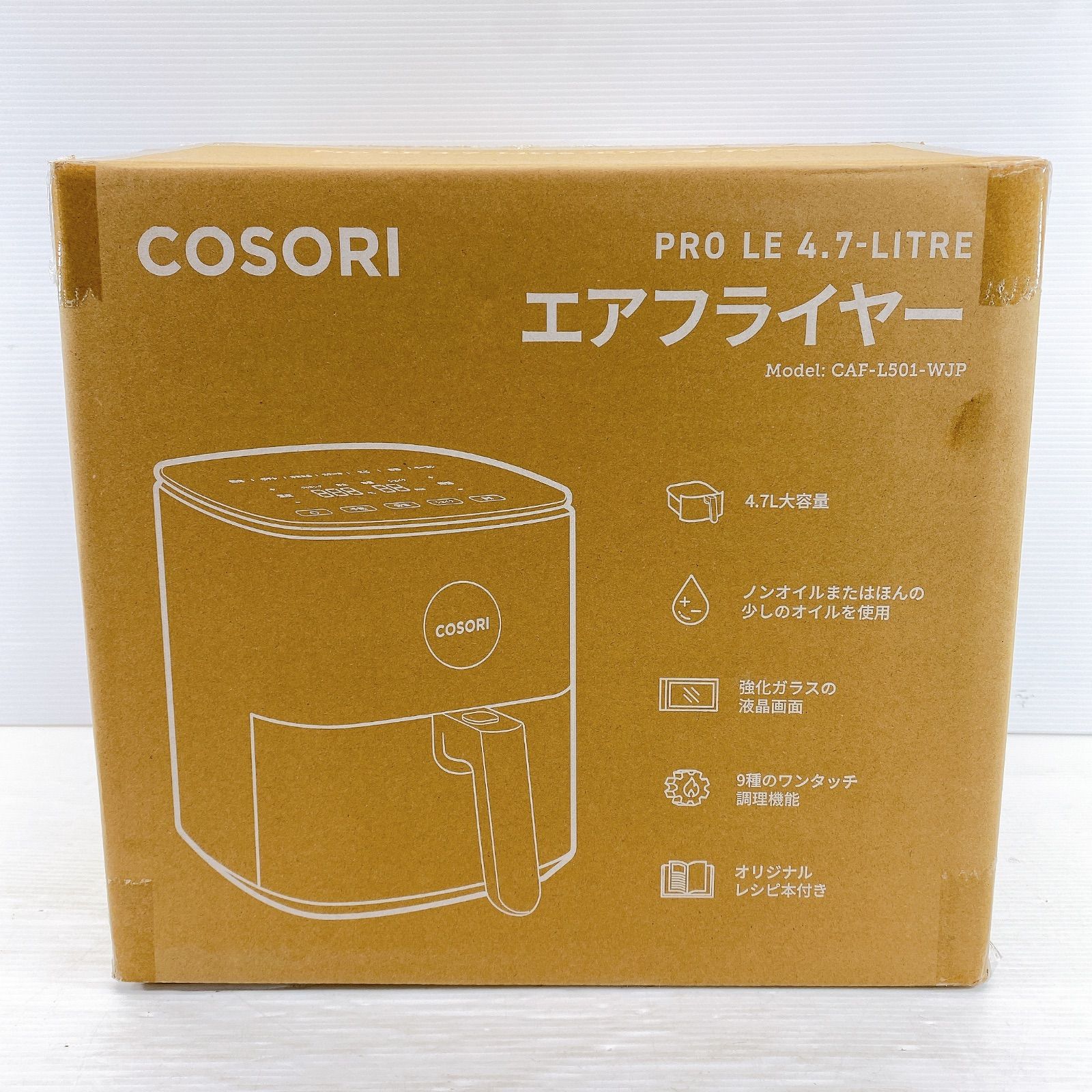 再値下げします(^^;;中身確認の為開封しています。 未使用品です！ □ COSORI ノンフライヤー エアフライヤー CAF-L501-WJP 大容量 4.7L