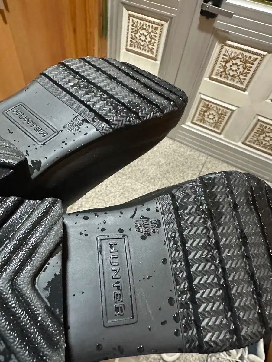 HUNTER レインブーツ ミドル ブラックUK5 EU38 US7 24 HUNTER ハンター