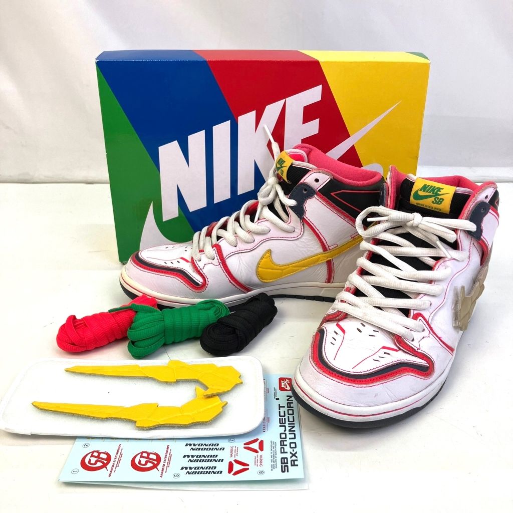 01w-1354 〇 ナイキ NIKE SB DUNK HIGH PRO QS × Gundam Unicon ナイキエスビー ダンク ハイ プロ  キューエス ガンダムユニコーン DH7717-100 27.0cm メンズ スニーカー 【中古品】 - メルカリ