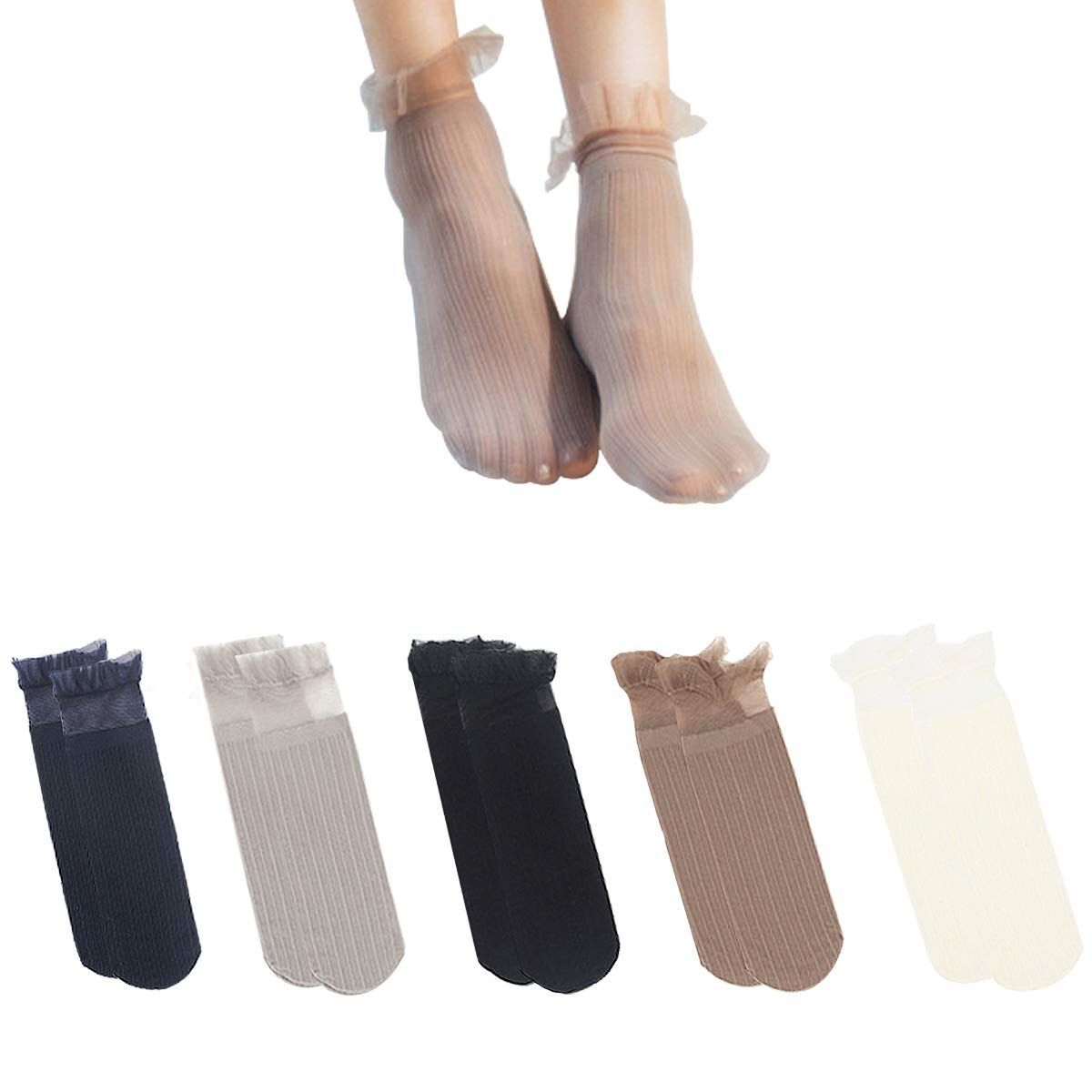 数量 シースルーソックス キロフライ レディース 透明なレース 靴下 夏 おしゃれ 涼しい kilofly 薄 ストッキング ショートソックス ガールズ 女性