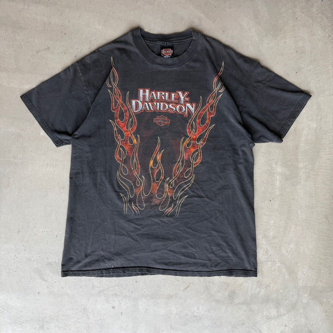 VINTAGE 90s ハーレーダビッドソン フレイム ビンテージ Tシャツ