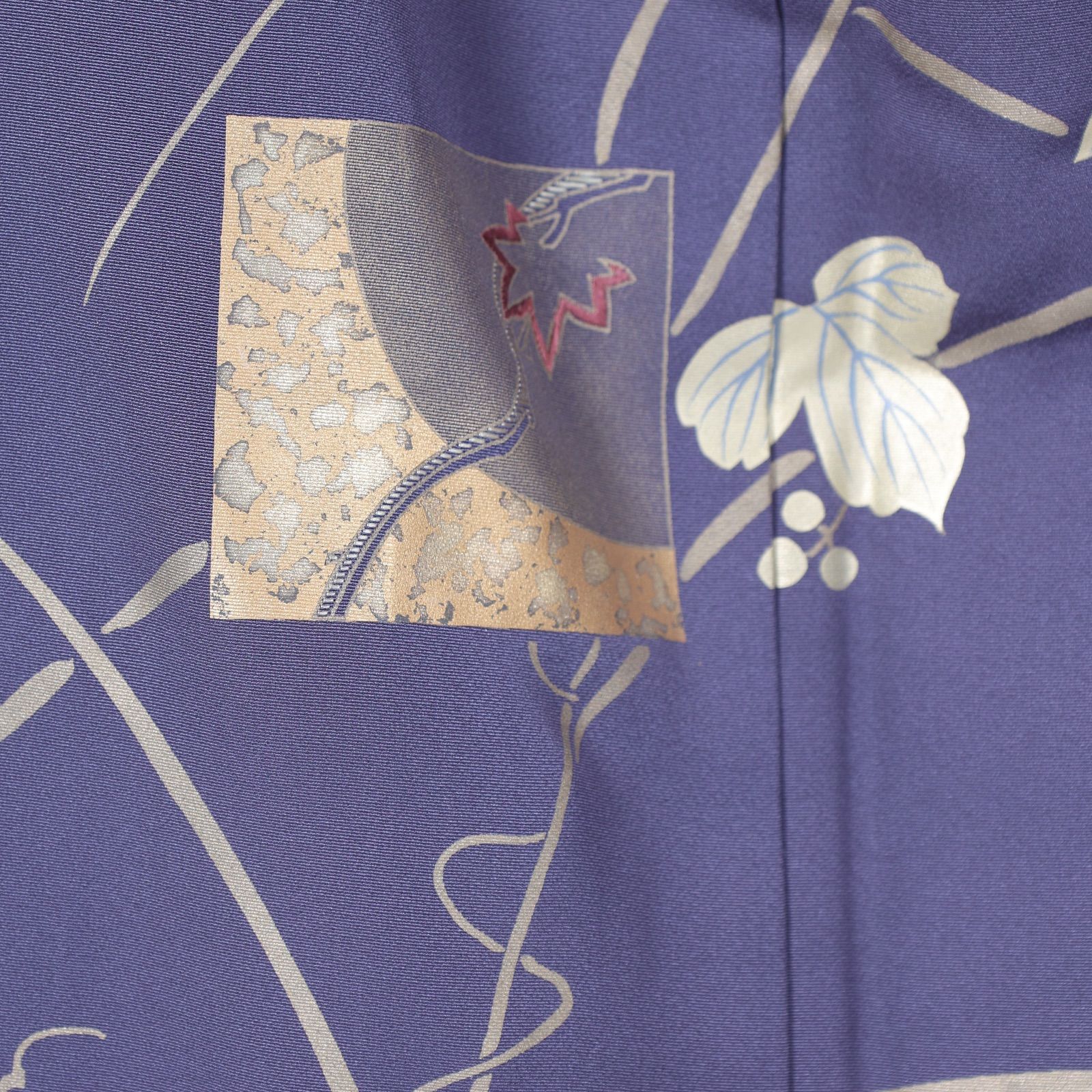 着物　訪問着　紫　刺繍　ゴールド　箔　松　葡萄　/C6 着物 訪問着 紫 刺繍 ゴールド 箔 松 葡萄 /C6 - メルカリ