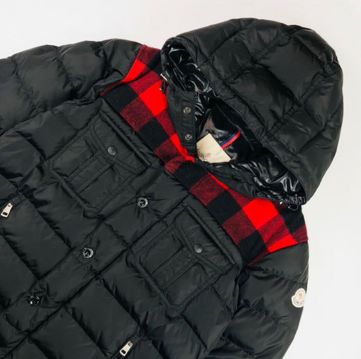 MONCLER　ALPHONSEアルフォンスフーディーダウンジャケットブラック 美品☆MONCLER・モンクレール ALPHONSE メンズ ブランドアイコン