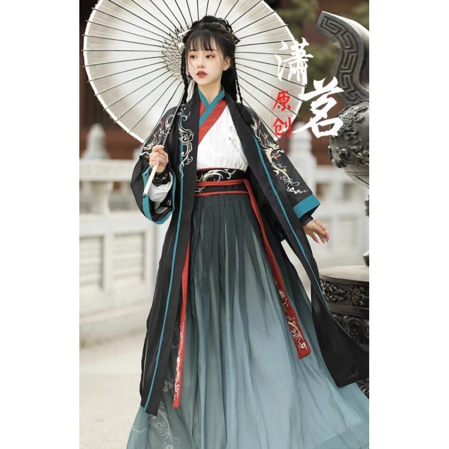 中華漢服「風①」 ３点 セット 漢如初---尋瑤草シリーズ】☆チャイナ風セットアップ☆ 3点