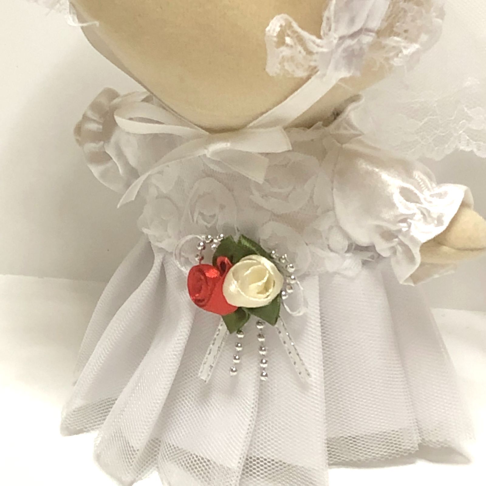 ぬい服 10cm おすわり ホワイトデー ウェディングドレス 2着セット