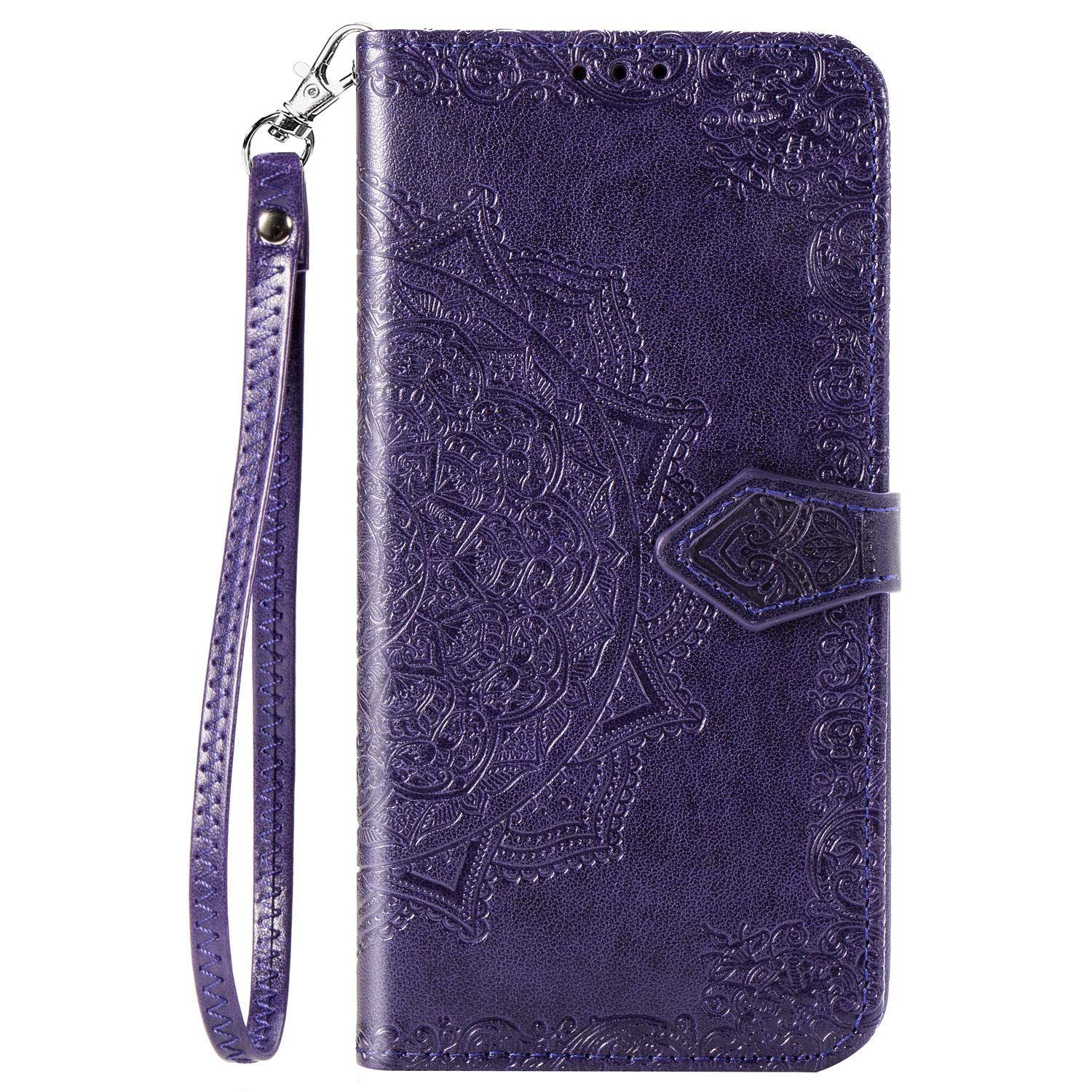 [Limited Quantity] This is a cute, floral pattern phone case with a magnetic closure. It's a shockproof, flip-style phone case for iPhone 6 Plus and iPhone 7 Plus. It features a glossy finish and a magnetic closure on the back.