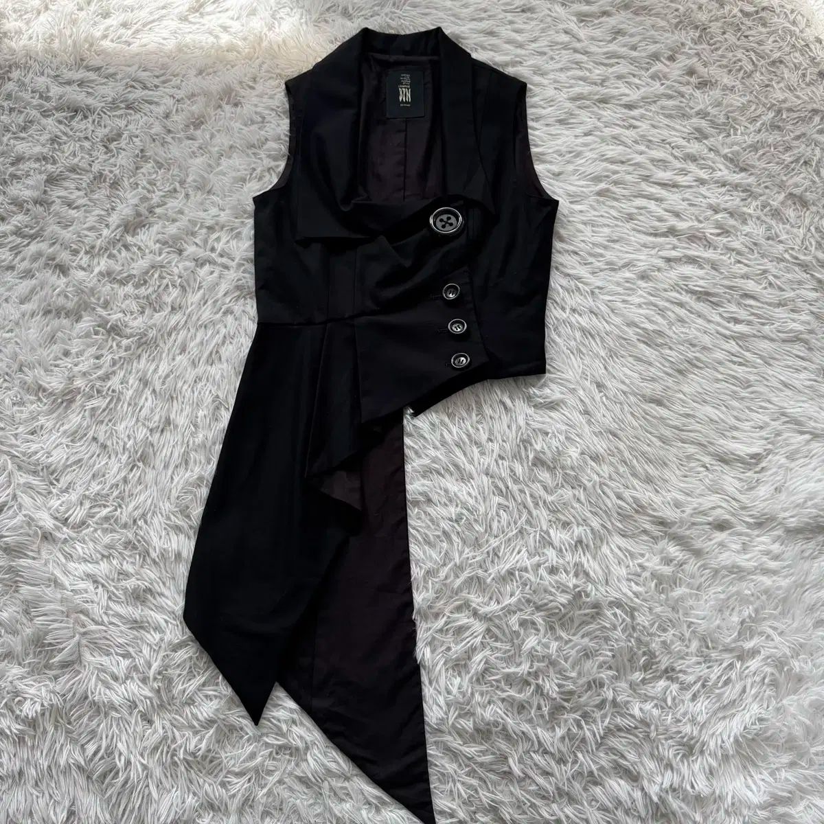  BPN 日本ヴィンテージ アシンメトリー ベスト ドレープデザイナー ISSEY MIYAKE ベスト ジレ ベスト ジレ ビスチェ