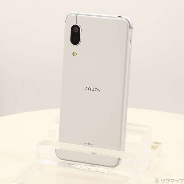 中古品〕 AQUOS sense3 lite 64GB シルバーホワイト SH-RM12 楽天 SIM