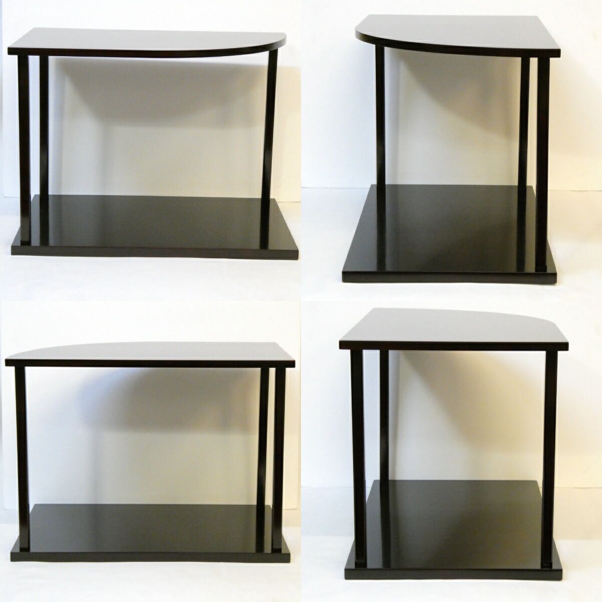 淡々斎好写 椿原流水作 誰ヶ袖棚 木製 溜塗 炉用 茶道具