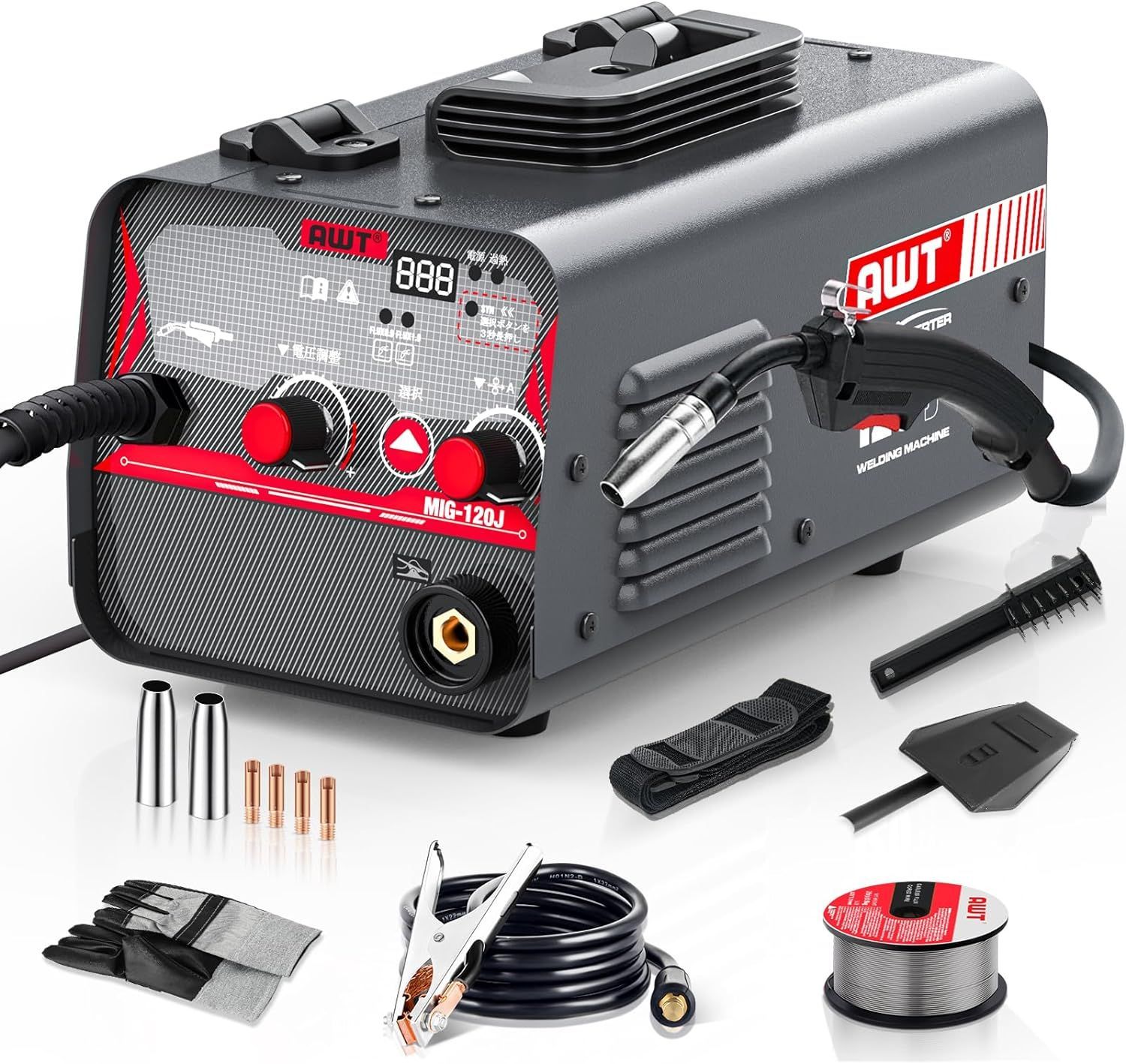 半自動溶接機 120AノンガスMIG/アーク溶接/lift TIG 100V/200V兼用 半自動溶接機 120AノンガスMIG/アーク溶接/lift TIG 100V/200V兼用