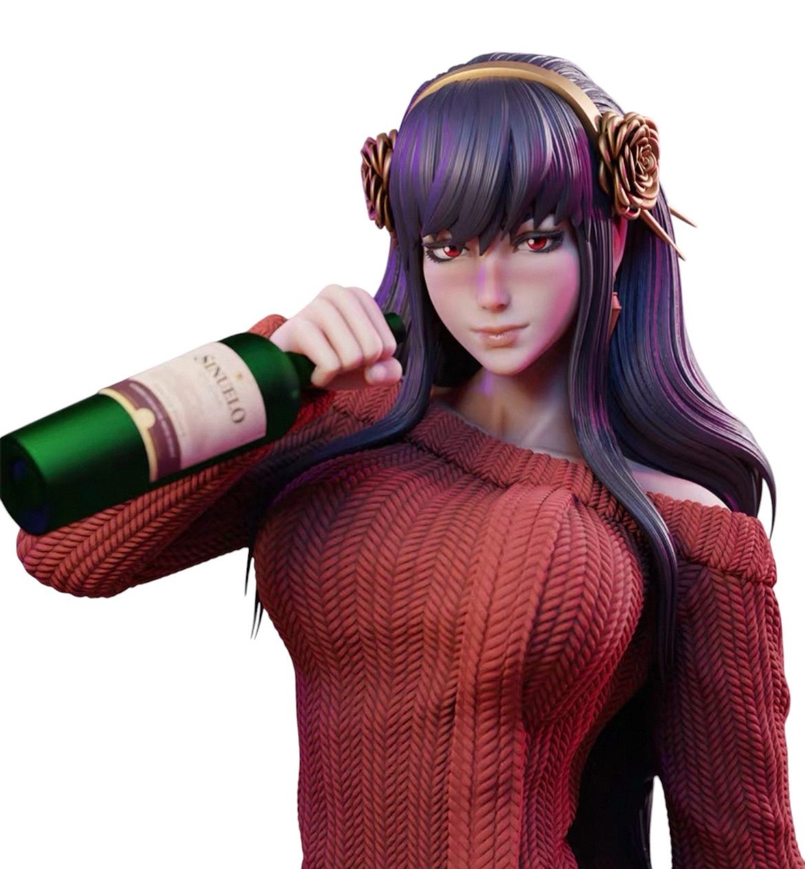 ヨル　SPY×FAMILY フィギュア　ガレージキット　ガレキ　未塗装未組立 1/6 ガレージキット フィギュア 未塗装 SPY×FAMILY ヨル 38cm-魅力の