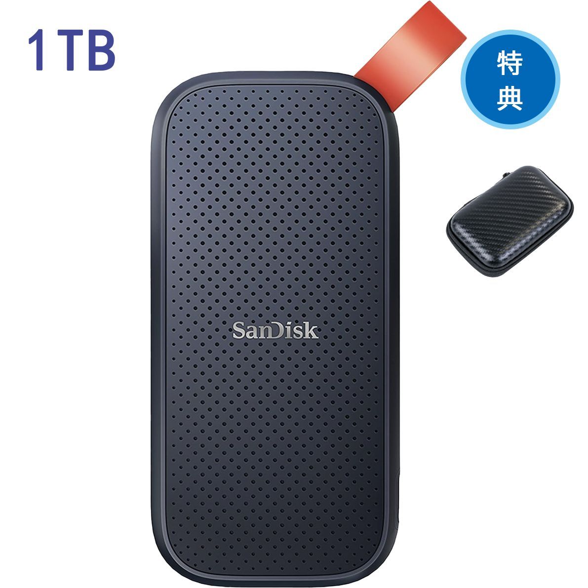 SanDisk ポータブルSSD 1TB 最大読み取り速度 800MB|秒 USB 3.2 Gen2 SDSSDE30-1T00 耐衝撃 PS5対応