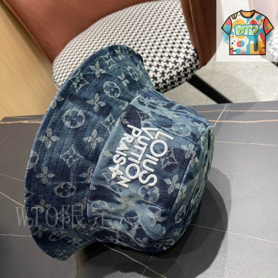 Louis Vuitton 紫 デニム ハット LV のデニムフィッシャーマンハット -WTO輸入1-QP30 - メルカリ
