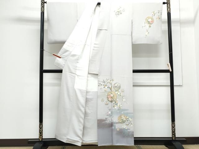 平和屋着物○訪問着 雪輪花文 暈し染め 金彩 正絹 逸品 CAAY9406th