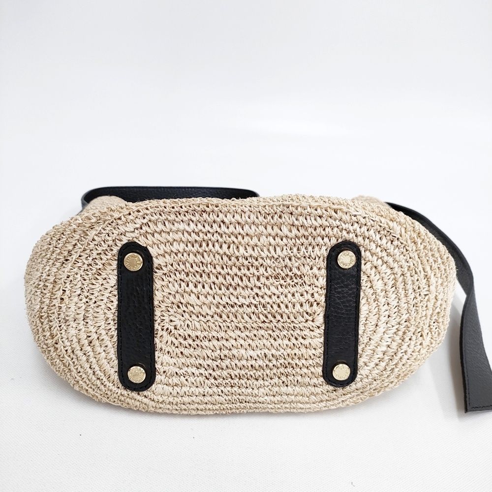 VIOLAd'ORO ワンハンドル かごバッグ かごバッグ ベージュ レディース