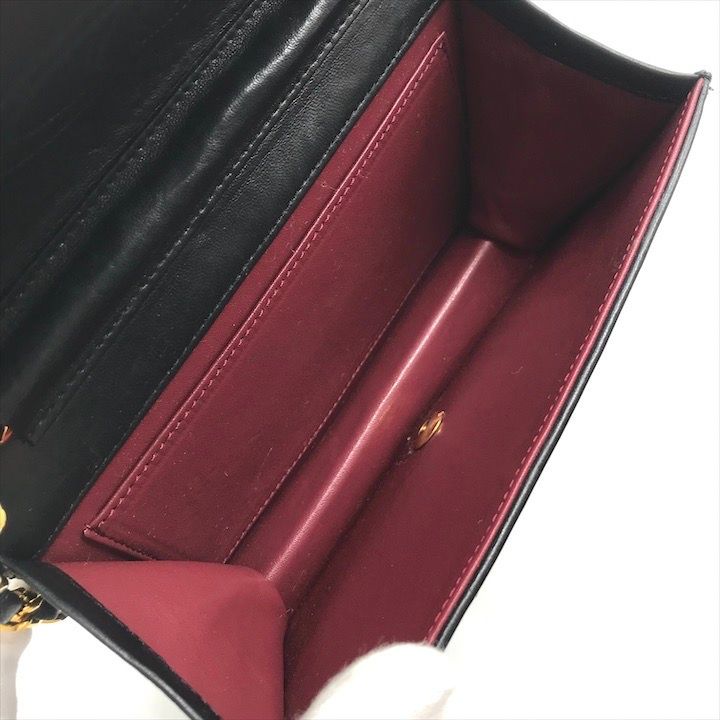 良品 CHANEL シャネル ココマーク ミニ マトラッセ ラムスキン ターン