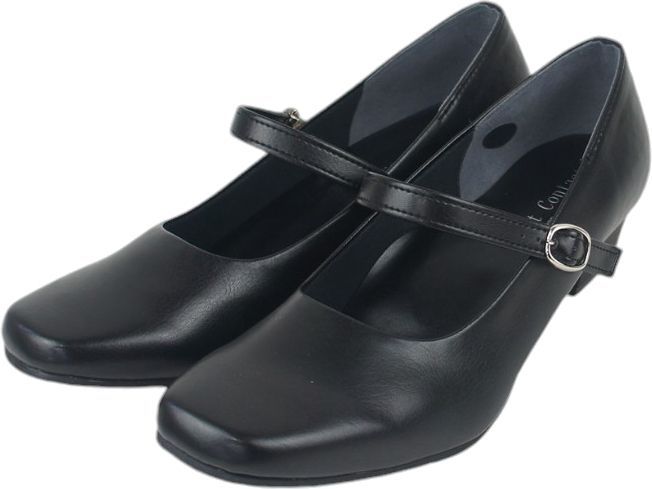 美品✨HPS コンフォート ストラップ パンプス 23.5 ブラック フォーマル クロスストラップパンプス PUMPS 黒・ブラック ハイヒール 8cm