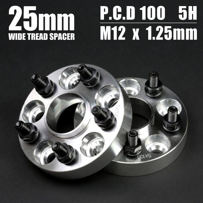 ワイドトレッドスペーサー PCD100-5H M12xP1.25「S-25mm」