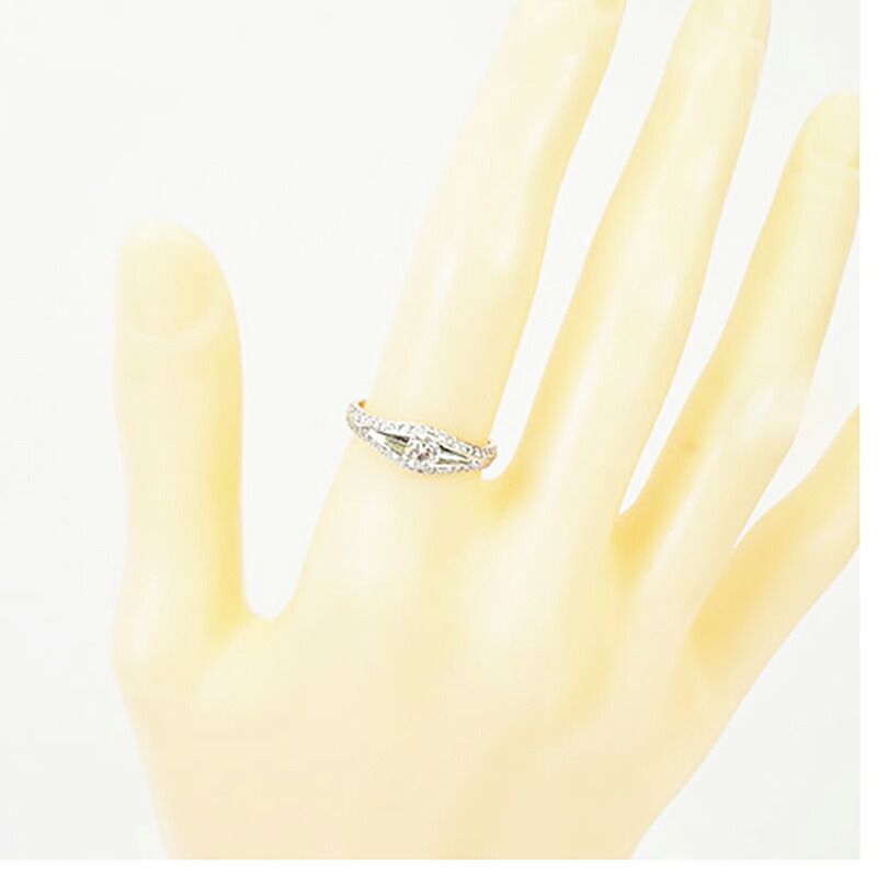 jv445】 リング Pt900 プラチナ ダイヤモンド 0.262ct/0.25ct 12号 未  