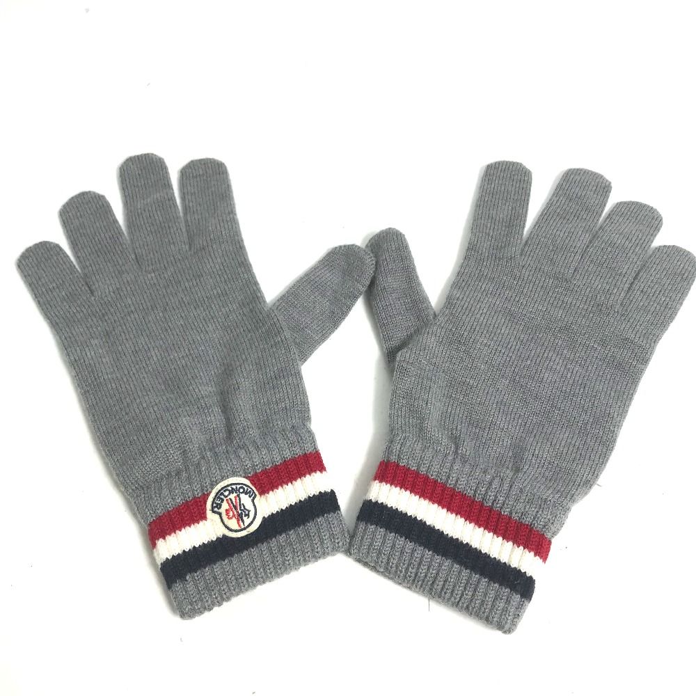 MONCLER モンクレール 手袋 ロゴ ワッペン ウール - メルカリ
