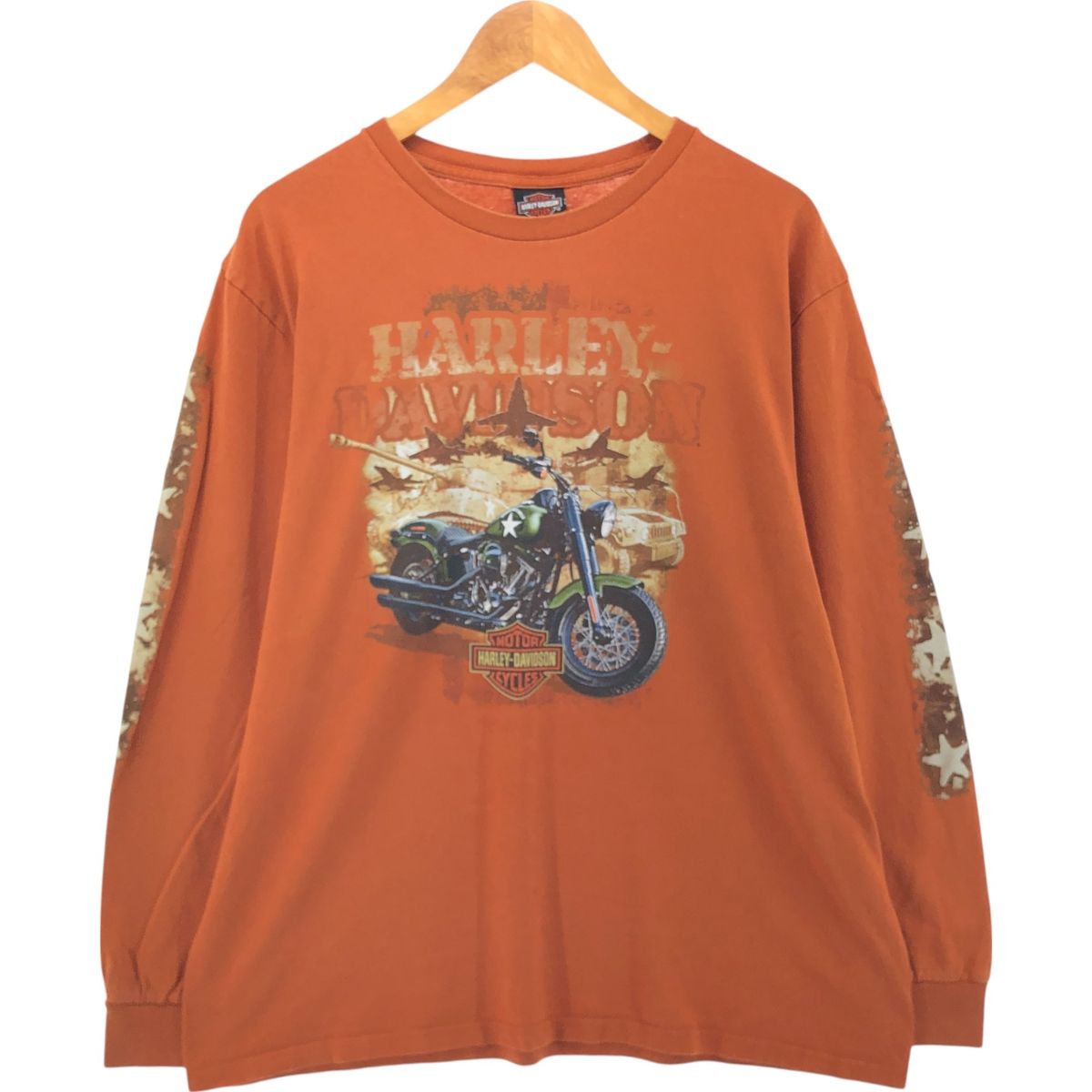 L★古着 長袖 スウェット メンズ バイク CHOPPER クルーネック グレー 霜降り 24aug21 中古 スエット トレーナー トップス XL☆古着 長袖 スウェット メンズ バイク 星条旗 大きいサイズ クルー