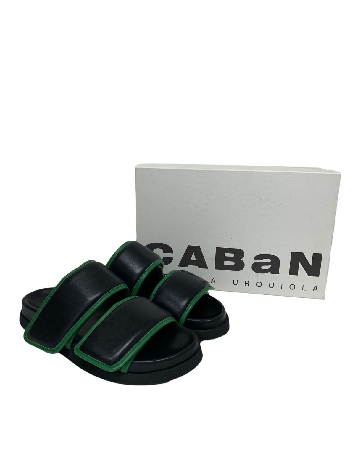 キャバン CABaN by Patricia Urquiola パイピングダブルストラップサンダル 41 ブラック