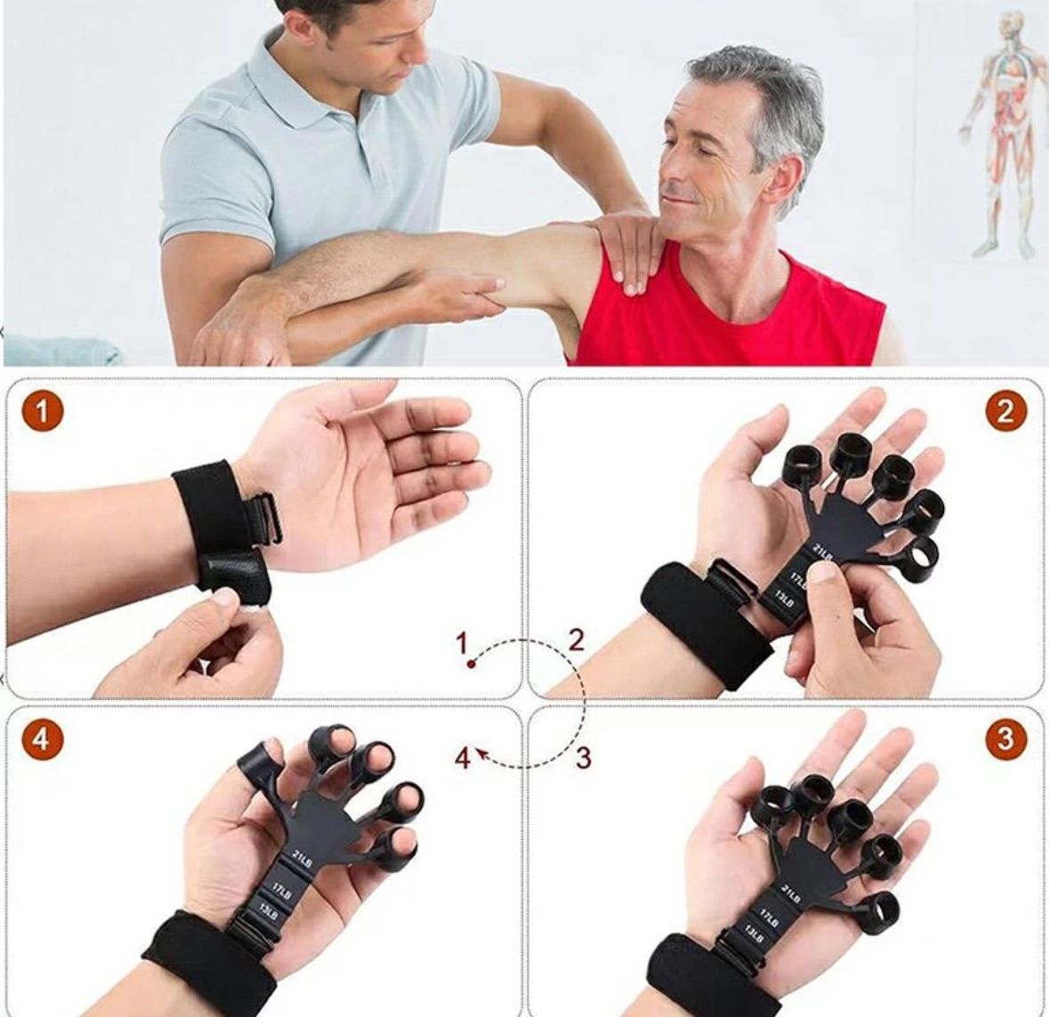 トレーニングリバースグリップ フィンガーエクササイザー フィンガーストレッチャー Amazon | Tartaglia 握力 トレーニング リバースグリップ