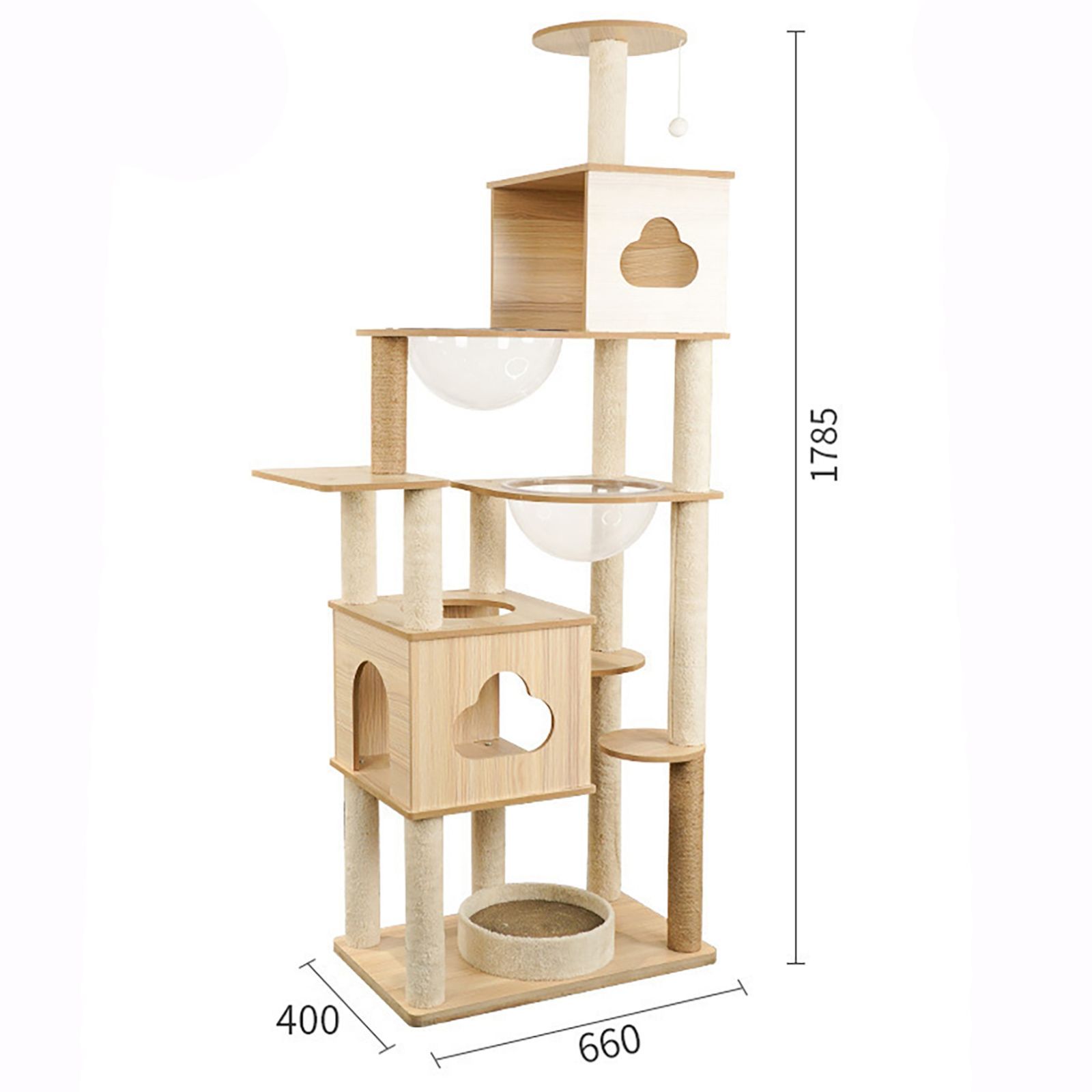 アウトレット3 キャットタワー 木製 宇宙船　展望台　多頭飼い 大型 178cm アウトレット3 キャットタワー 木製 宇宙船 展望台 多頭飼い 大型
