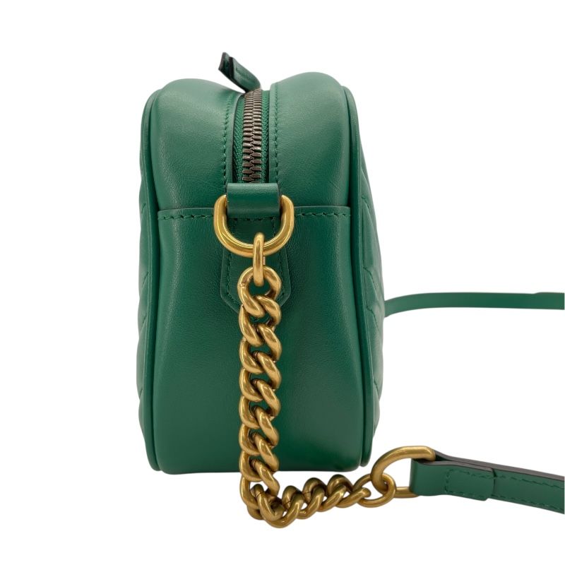 GUCCI グッチ レディース ショルダーバッグ グリーン グッチ GUCCI GGマーモントキルティングスモールショルダー
