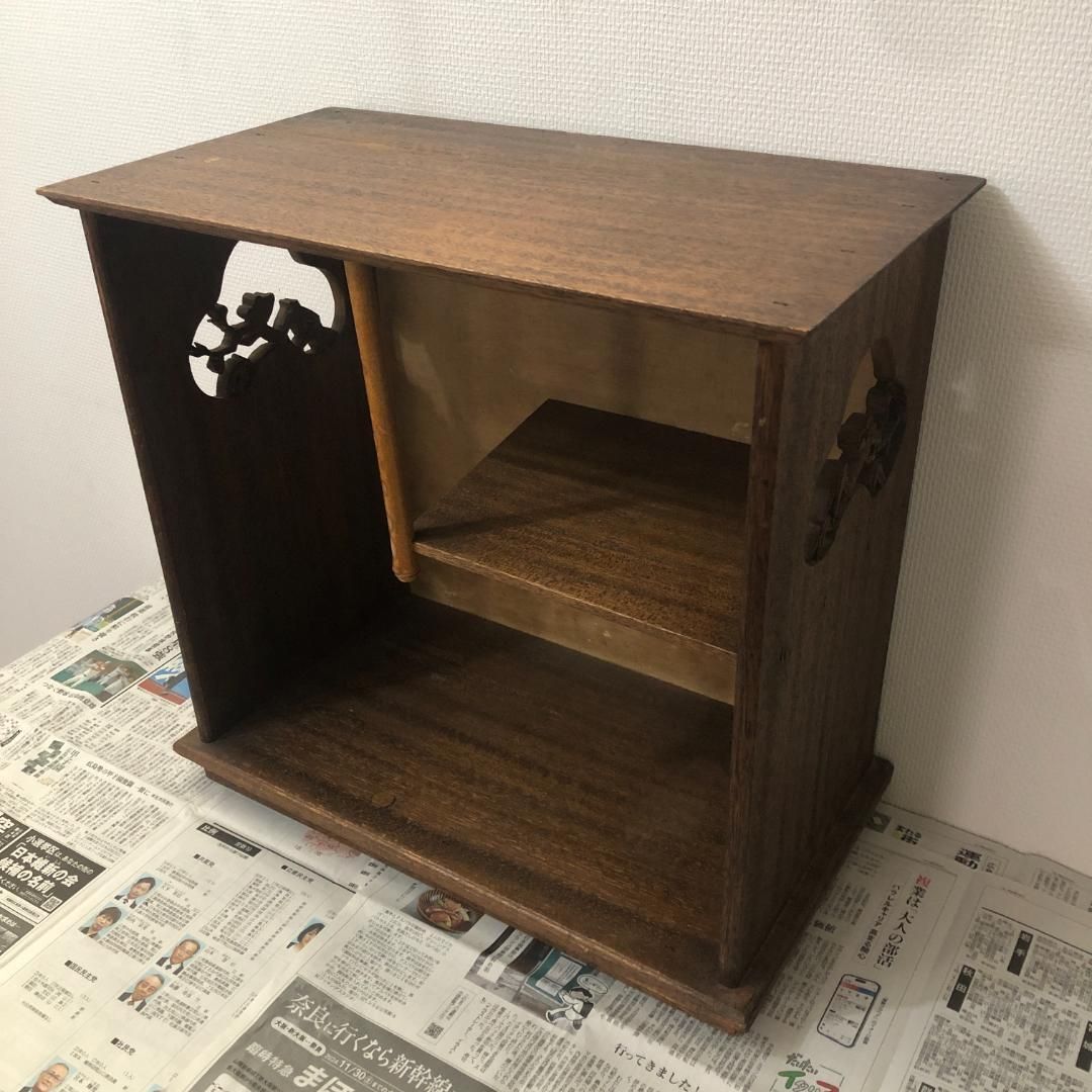 アンティーク 茶棚 飾り棚 和棚 木製 引取 ＃727