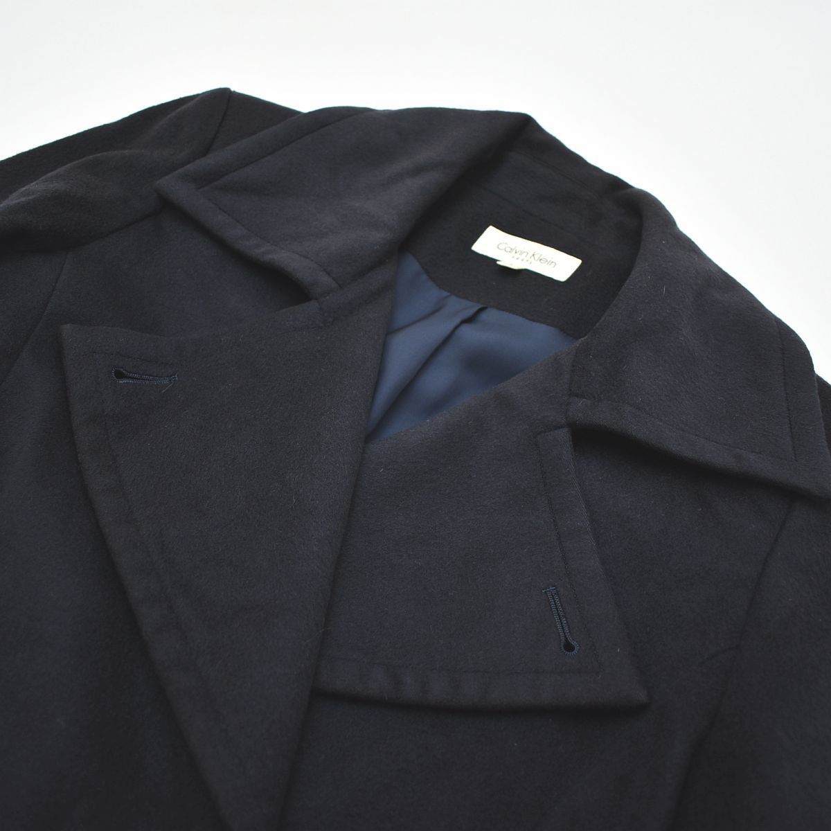 最高級】 カルバンクライン Calvin klein カシミヤ ロング ダブル