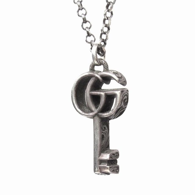 ◎美品◎GUCCI アラベスク キー ネックレス GG マーモント シルバー 美品 グッチ GUCCI 