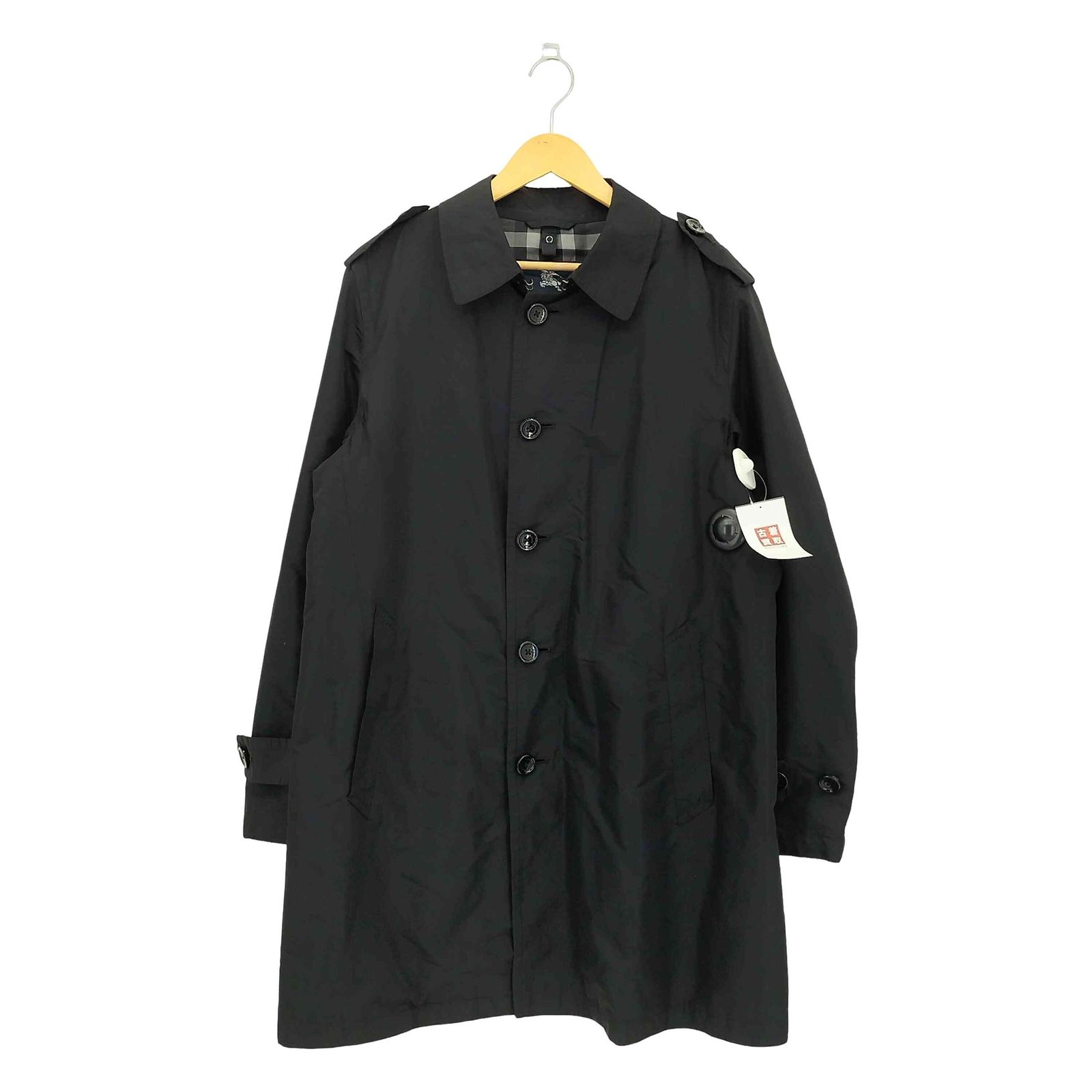 バーバリーロンドン BURBERRY LONDON 裏地ノバチェック シルク混 ナイロン ステン コート メンズ import L