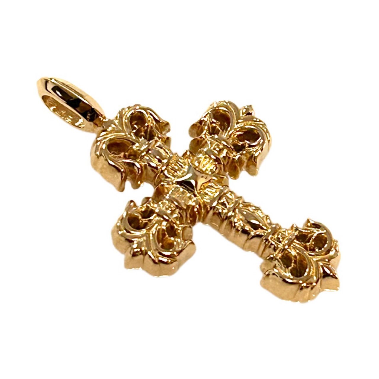 【新品未使用】CHROME HEARTS クロムハーツ 22k CHARM FILIGREE CROSS TINY GLD タイニー フィリグリークロス ネックレス トップ チャーム 8.2g 保証書無修正 プレゼント