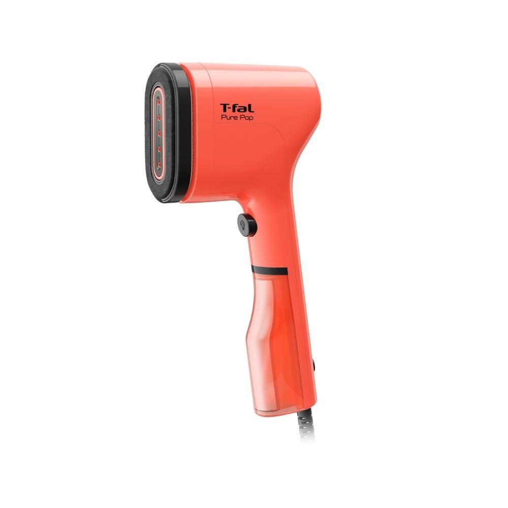 ティファール スチームアイロン ハンディアイロン 超軽量 スリムボディ 脱臭、アレル物質・花粉低減 ホコリ取り/シワ伸ばし リバーシブルパッド付 「ピュアポップ」 コーラル DT2022J0 [コーラル] [コンテンポラリー]