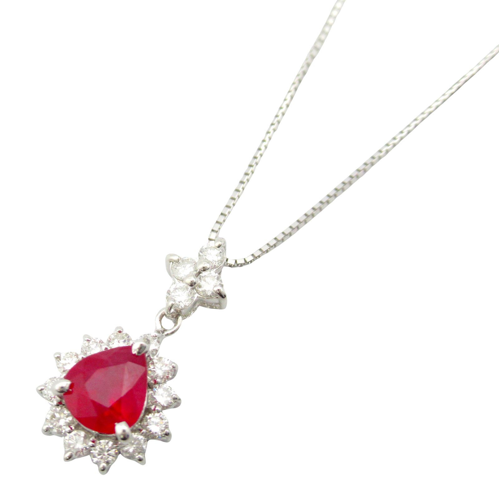 ジュエリー JEWELRY ネックレス ルビー ダイヤ ネックレス ﾙﾋﾞｰ 4.1g  