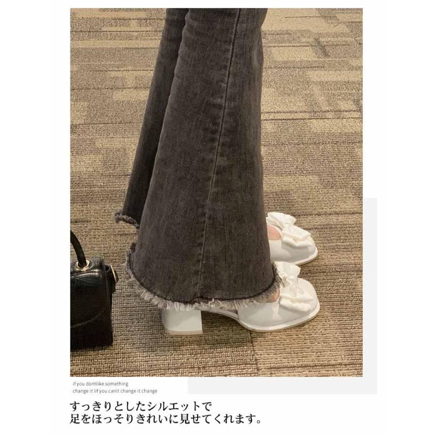 ミュール パンプス リボン付き レディース ミュールサンダル 大人可愛い ミュールパンプス バックストラップ ミュール サンダル 前詰まり 
