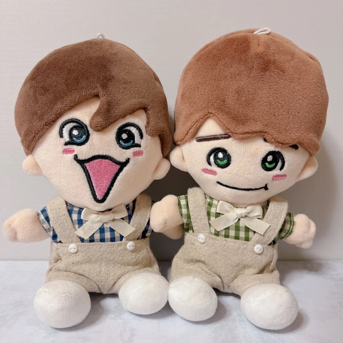 ボタン付きサロペット 2点セット 濃青 濃緑 まとめ買い 丈橋