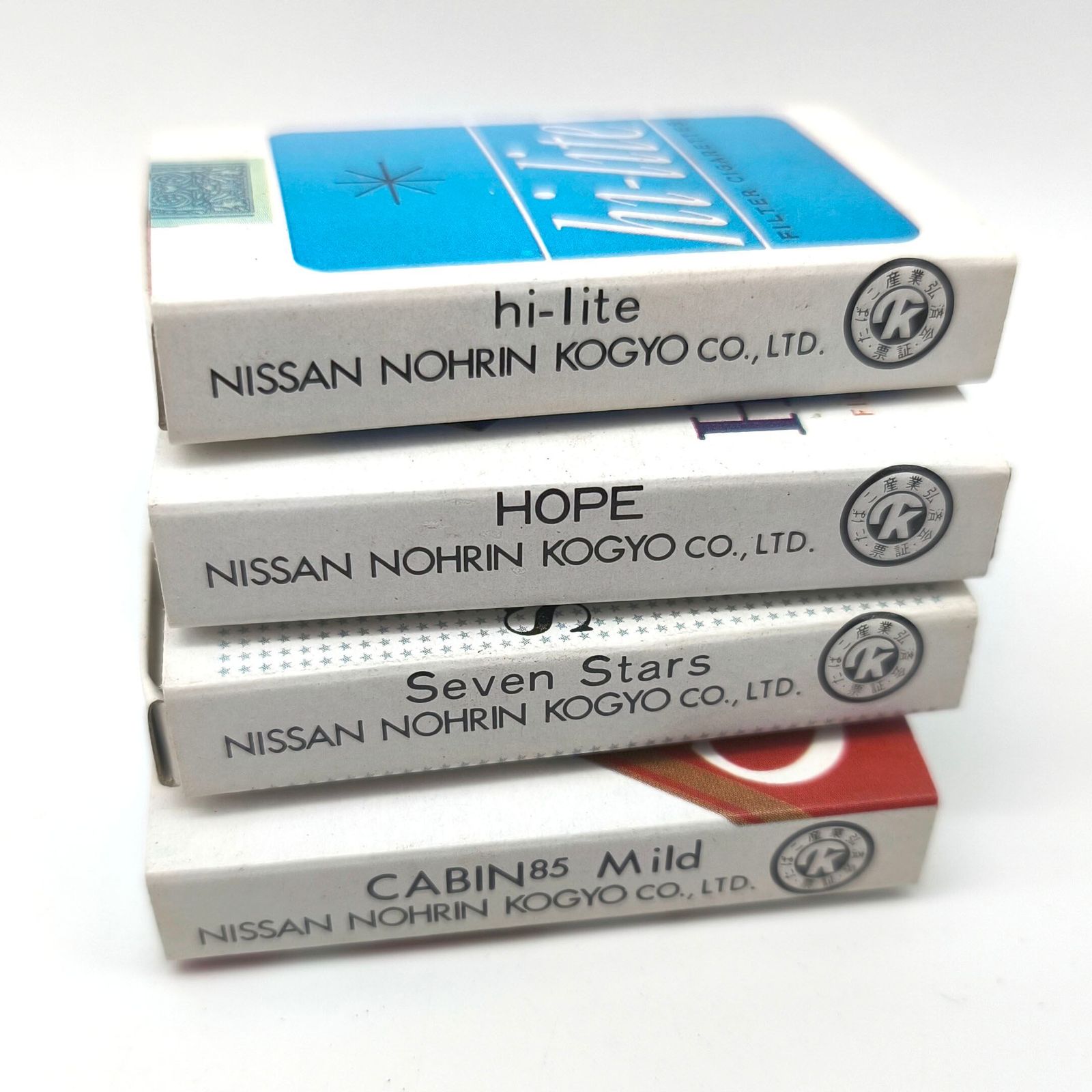 昭和レトロ・マッチ箱・4箱セット・タバコ柄・No.250523-04・梱包