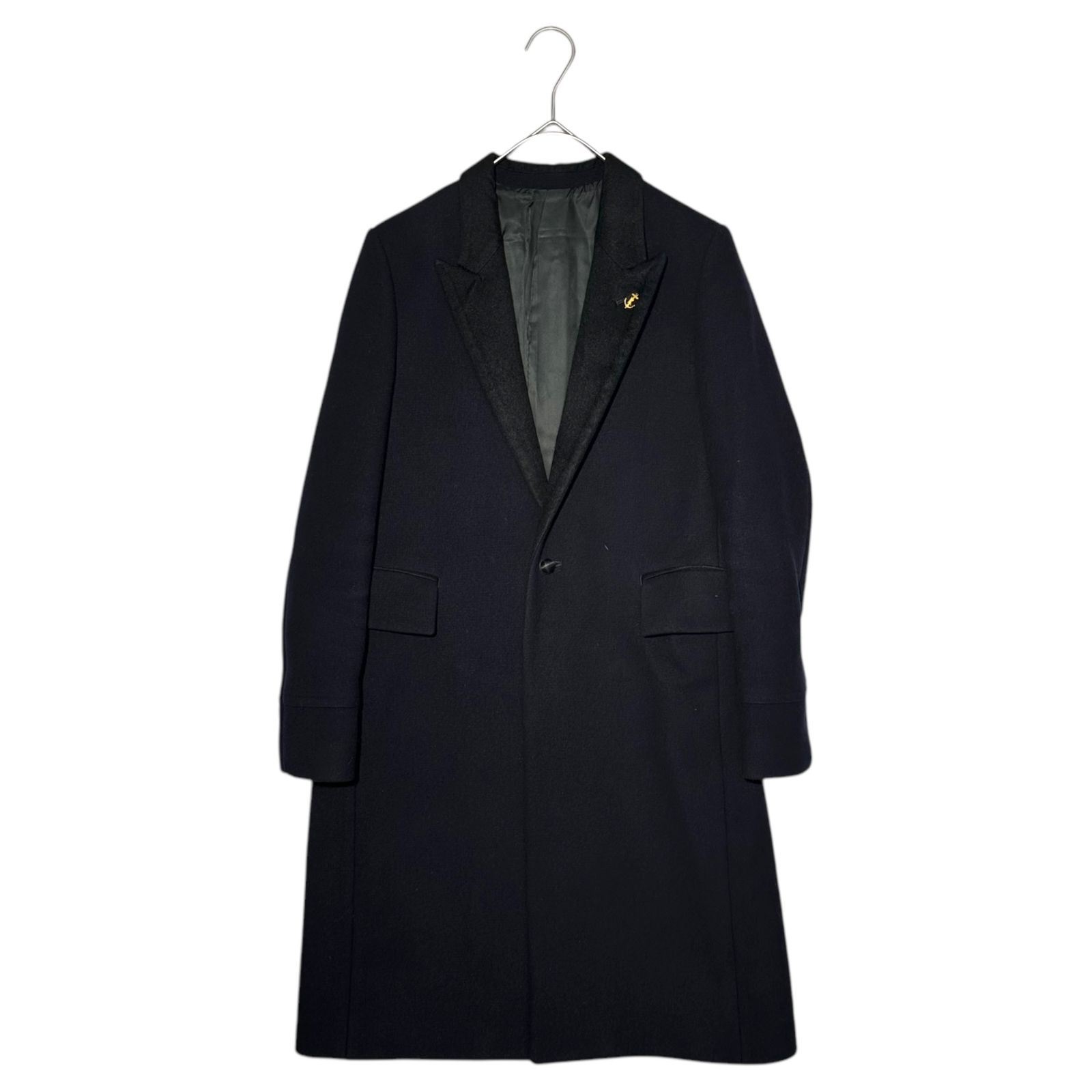 The Reracs 46 黒 ウールチェスターコート The Reracs 46 黒 ウールチェスターコート