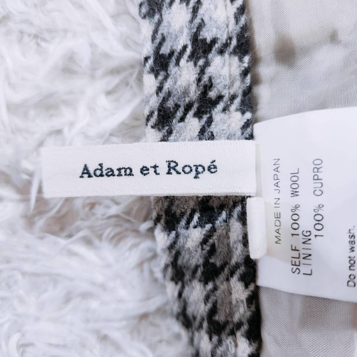 レディースM 38 Adam et Rope' ショートパンツ ホワイト チェック柄