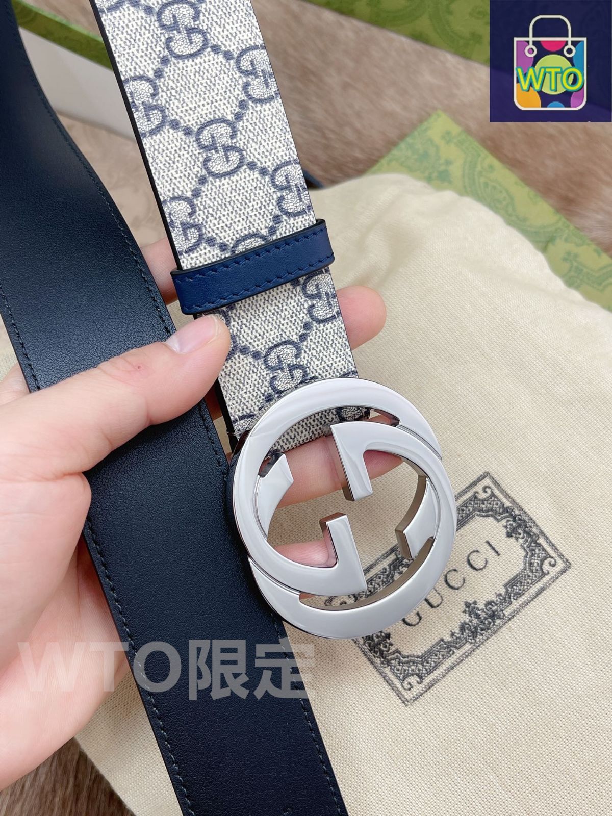 【未使用品】GUCCI グッチ ベルト ダブルG バックル 625839 ダブルG グッチ ベルト メンスベルト GGマーモント Gバックル