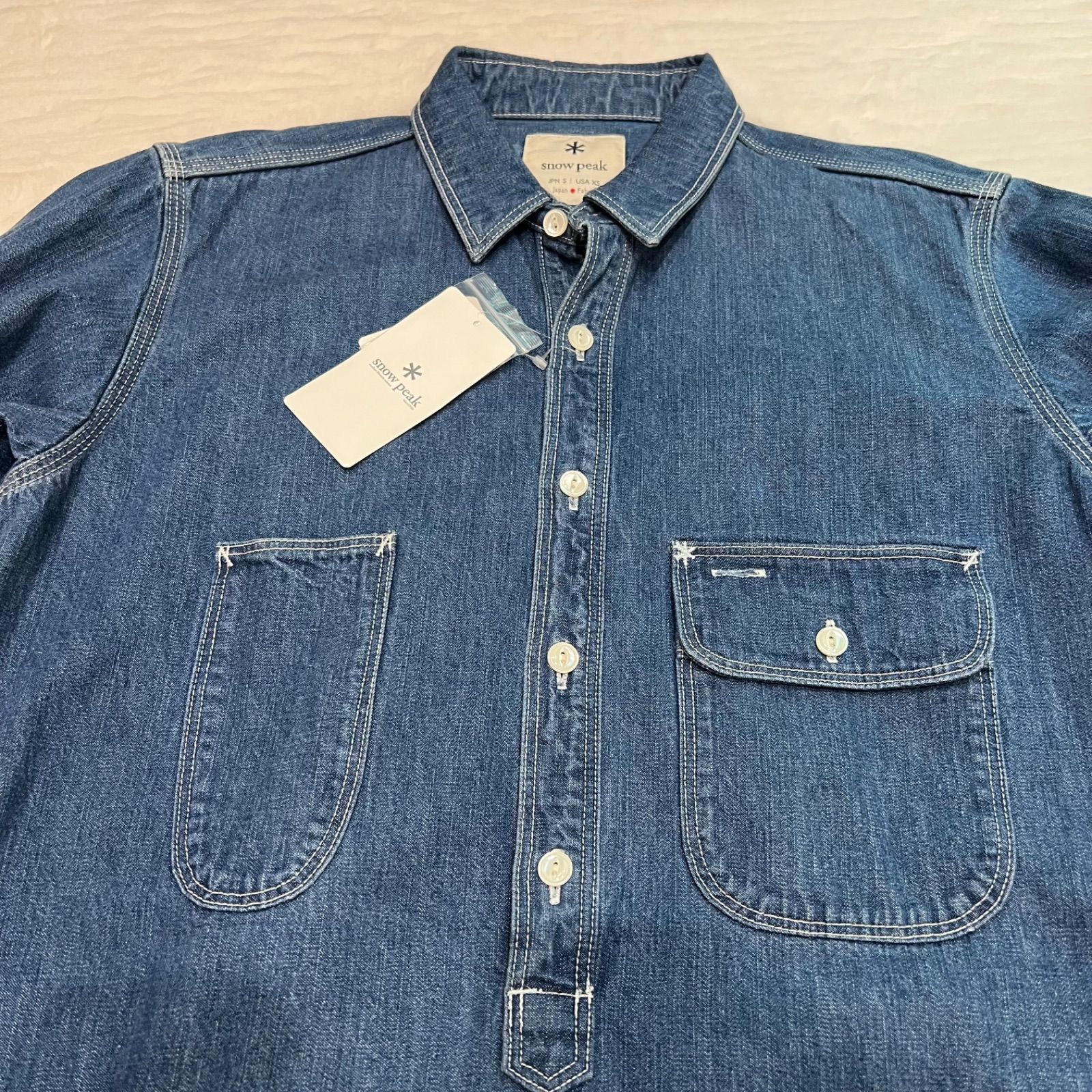 未使用品　スノーピーク　フィールドユーティリティプルオーバー Snow Peak - SNOW PEAK フィールドユーティリティプルオーバー デニム