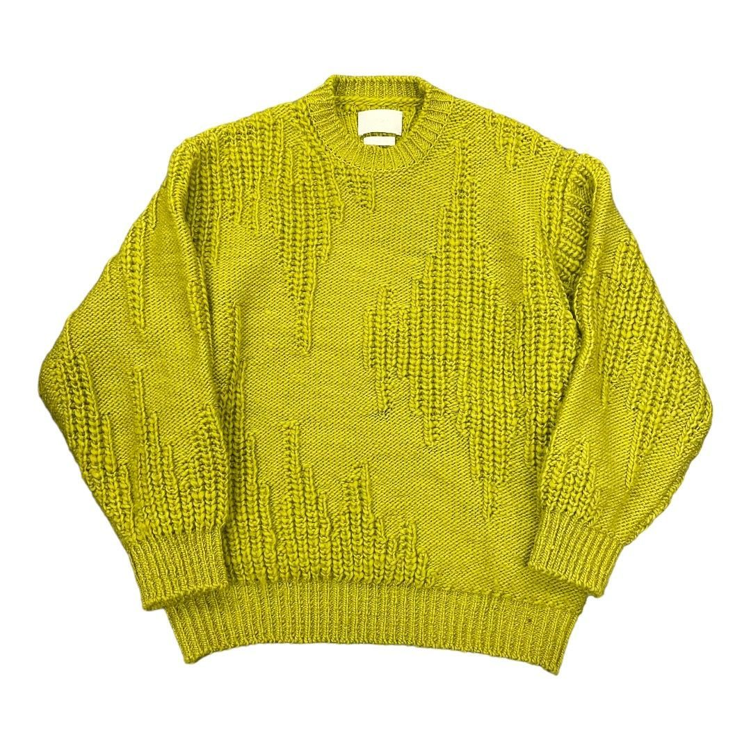 定価46200円 YOKE 22AW IRREGULAR KNITTED CREWNECK SWEATER イ