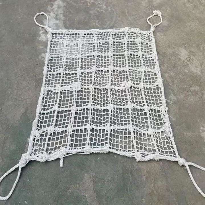 CLeDeL クレーデル モッコ型ベルトスリング 1.5mx1.5m スリングベルト カーゴリフティングネット リフティングホイスト 貨物ネット 使用荷重600kg 重量物積み降ろし 耐引裂性 ホワイト 1.5メートルx1.5メートル