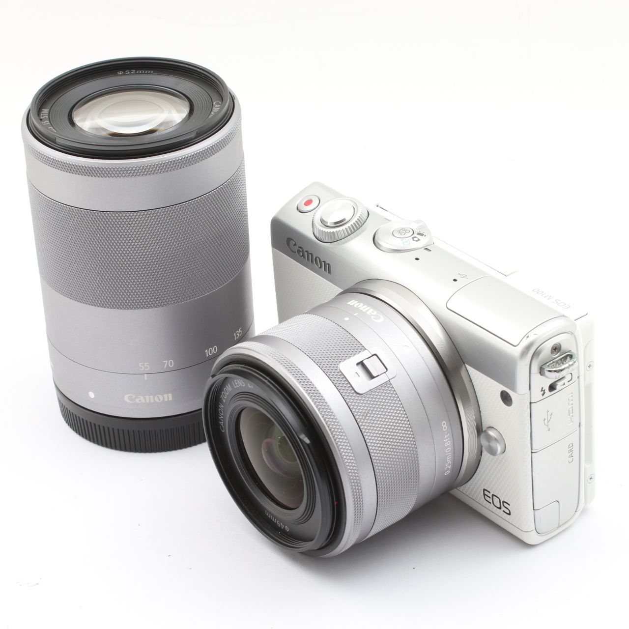 Canonミラーレス一眼カメラ EOS M100ダブルズームキットホワイト