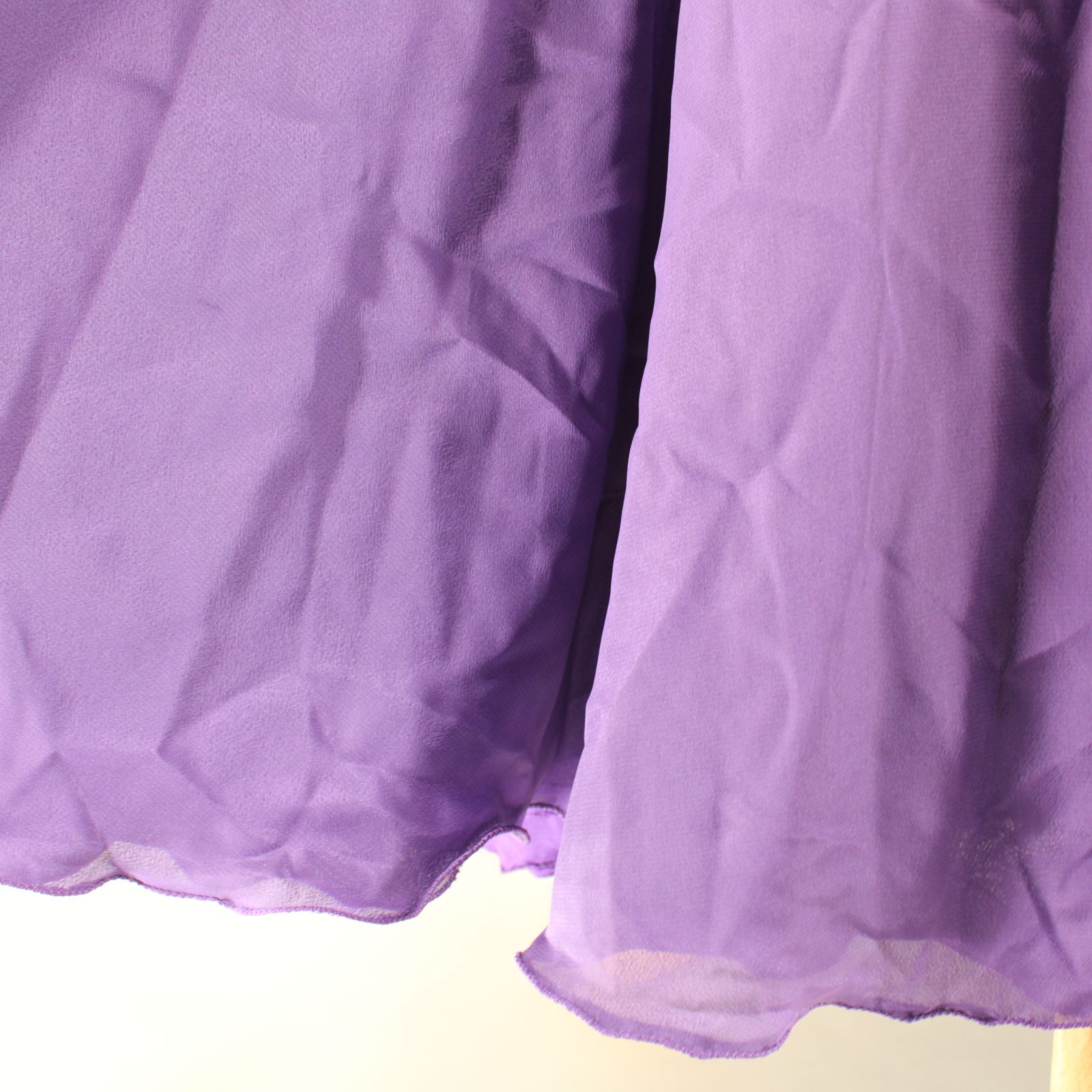 社交ダンス衣装】パープル ワンピース ドレス 紫 フロート チャーム