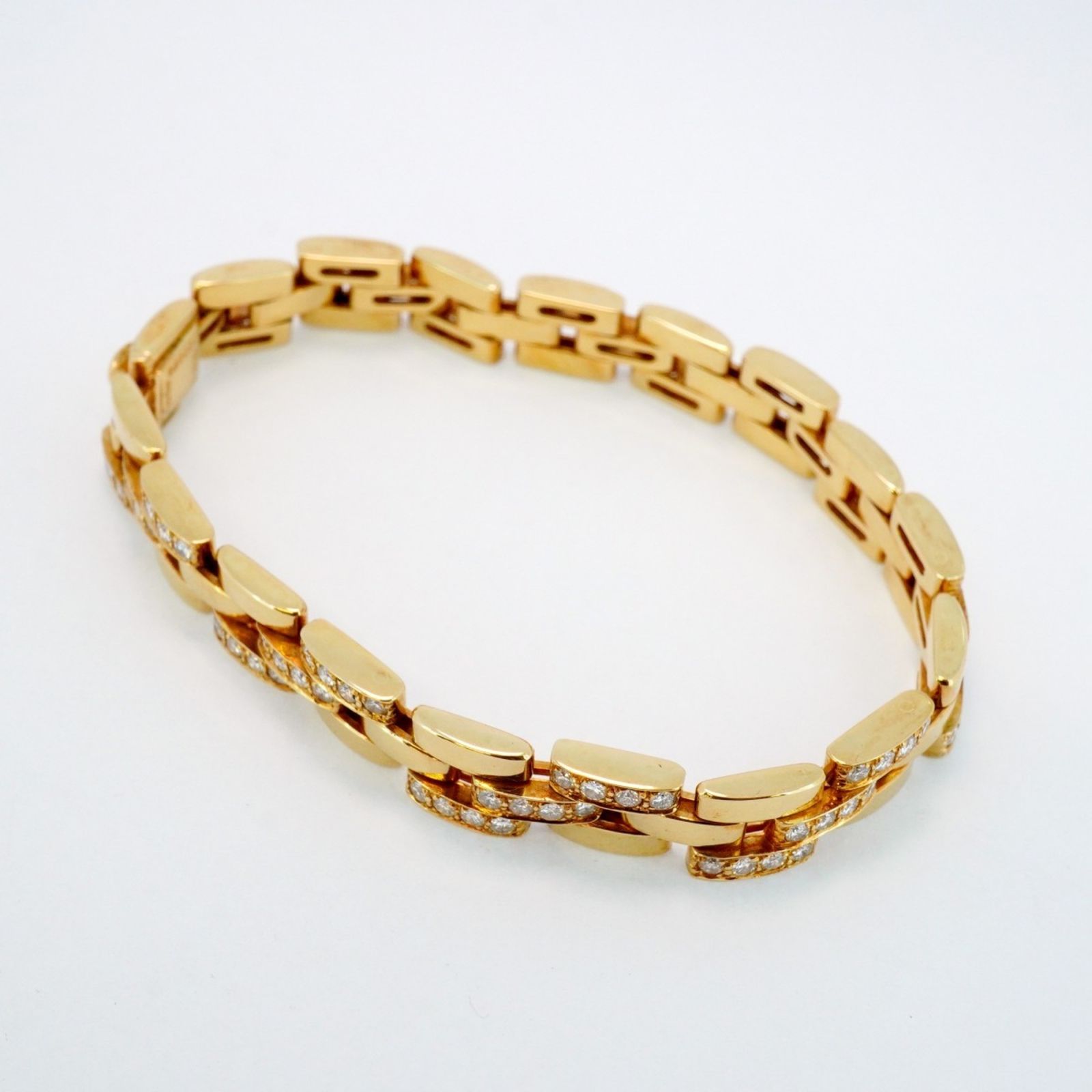 カルティエゴールドドリルブレスレット CARTIER カルティエ フィガロ ブレスレット 18金 K18イエロー